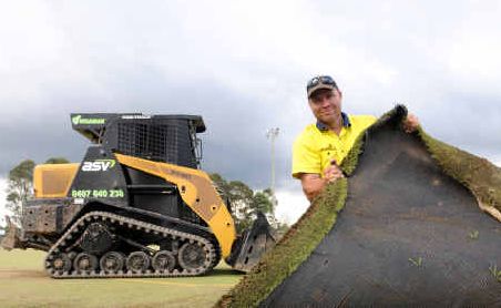 BIG JOB: Gympie hockey supporter Tony Wildman gets ready for the huge job of pulling up all the old synthetic surface at Ramsey Park to prepare for the new state-of-art hybrid field. BIG JOB: Gympie hockey supporter Tony Wildman gets ready for the huge job of pulling up all the old synthetic surface at Ramsey Park to prepare for the new state-of-art hybrid field.